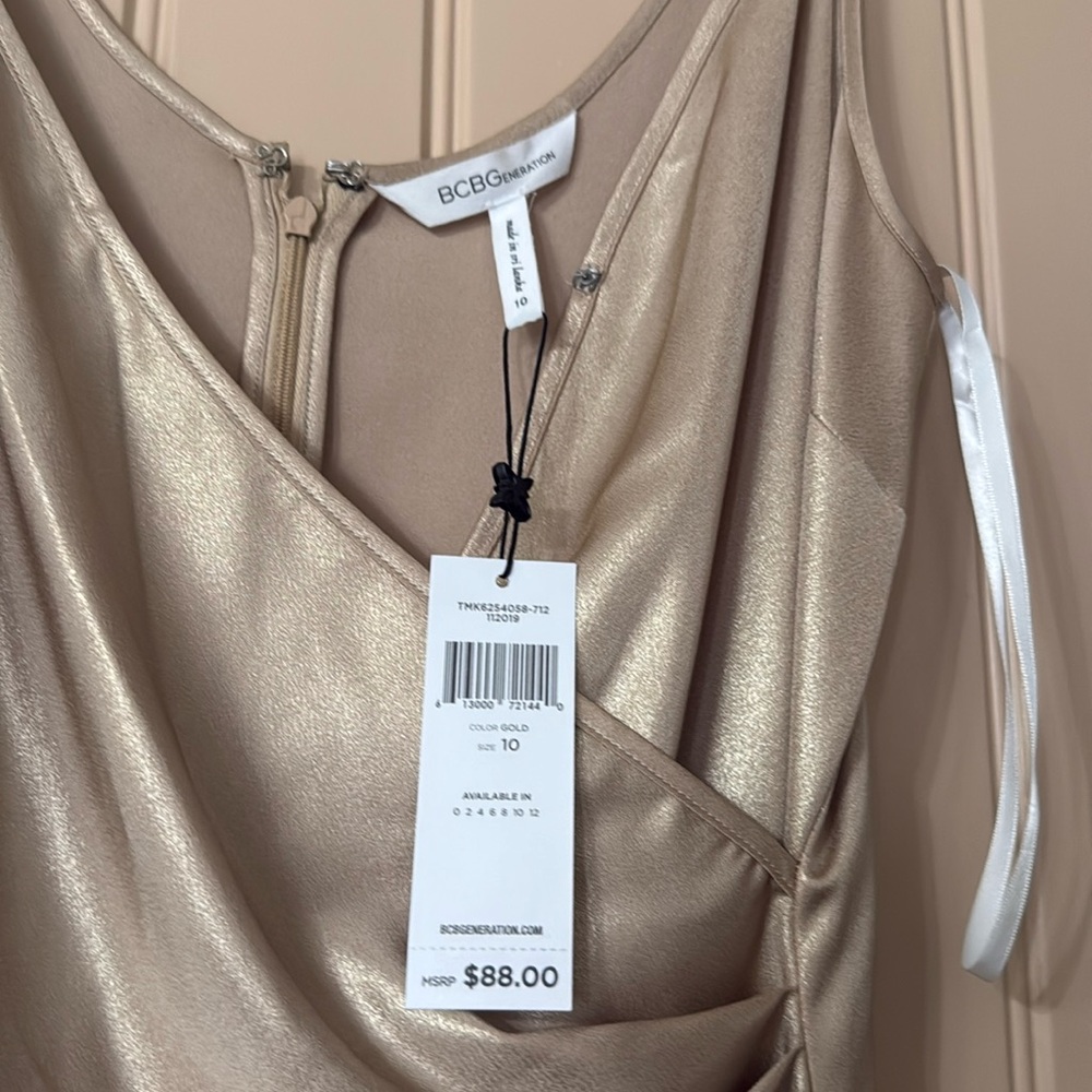 Gold BCBG mini dress